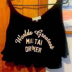 Wild fox tank top size medium crop